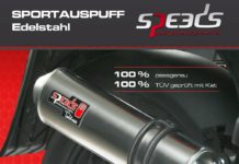 Speeds Sportauspuff für 50er Roller von Kymco