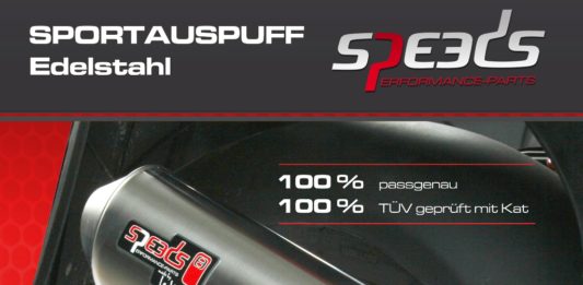 Speeds Sportauspuff für 50er Roller von Kymco