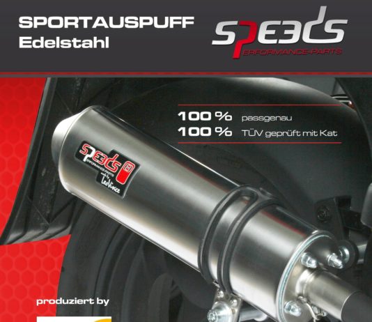 Speeds Sportauspuff für 50er Roller von Kymco